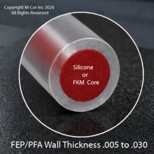 Teflon encapsulated O-ring cross section